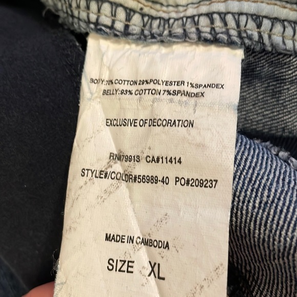 Onyx stretch flare leg maternity jeans in size XL - Picture 5 of 6